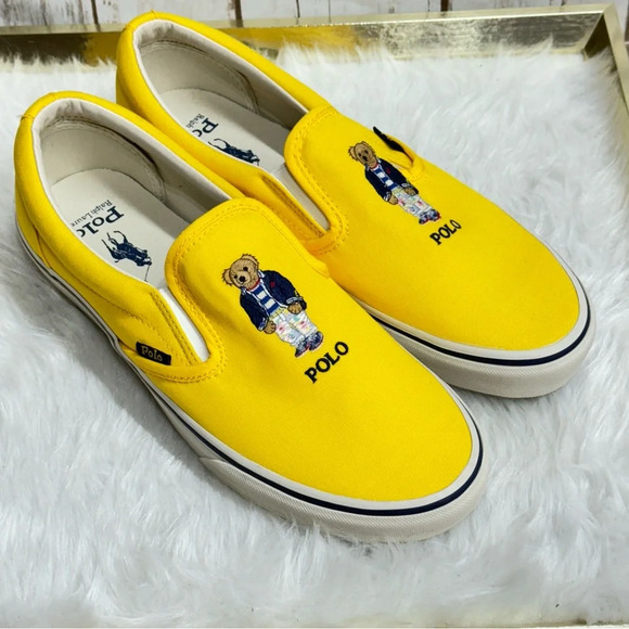 Polo Ralph Lauren Polo Bear Keaton Slip on Shoes New - Picture 6 of 9